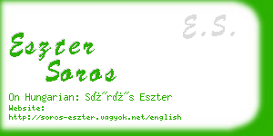 eszter soros business card